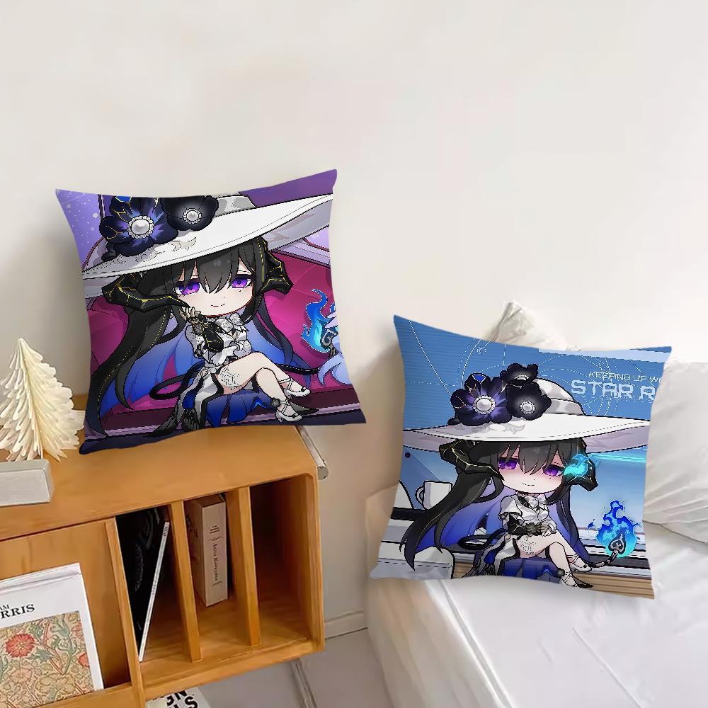 Game Honkai Star Rail The Dahlia Q cushion cover Pillow Cover Decoration Room Home Sofa living Office Car Nordic Simplicity