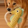 Seahorse Pet Dog Plush Toy Rope Dog Squeak Toys Bite Resistant Puppy Funny Pet Seahorse Toy Dog Accessories