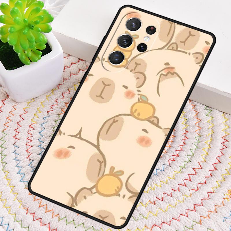 Cute Cartoon Capybara Phone Case for Samsung Galaxy note 10 pro S26 Ultra S23 S24 FE S25 S21 S22 PLUS shockproof Cove