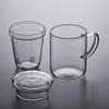Teacup Glass Tea Cup with Infuser and Lid 17.6oz 520ml Clear Tea Mug for loose leaf tea steeper Blooming Tea Bags Glass Teapot