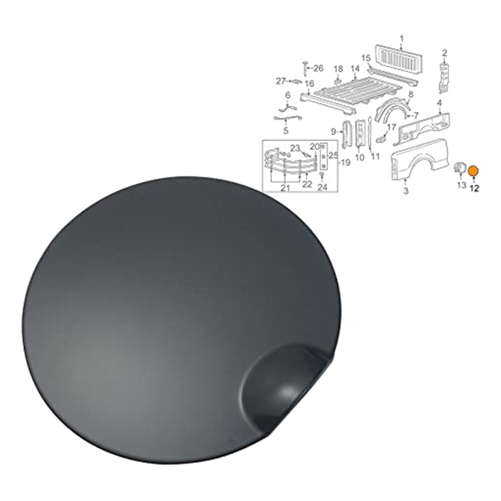 4L3Z-99405A26-EAA Fuel-Tank Filler Cap Black for F150 2004-2008