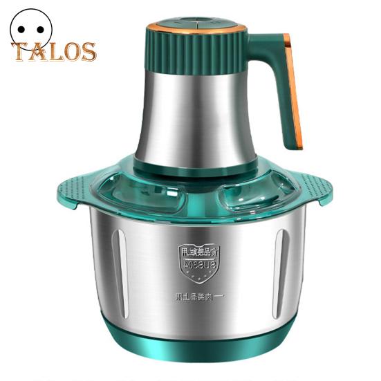 

Мясорубка электрическая 5л с нескользящим основанием острые лезвия 5 скоростей малошумный измельчитель овощей и мяса EU зелёный