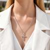 Minimalist Classic Cross Necklace for Men Women, Stainless Steel Chain Collar Necklace, Fashion Unisex Jewelry Gifts