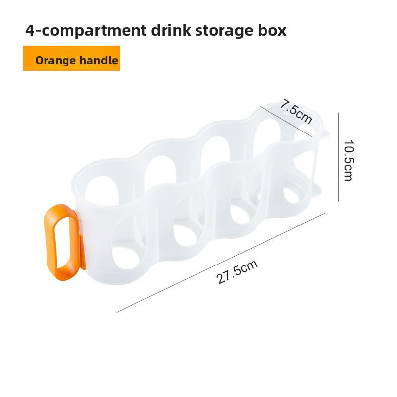 

Kitchen Refrigerator Refrigerator Beer Cola Canned Beverage Storage Rack Four squares 1PC оранжевый