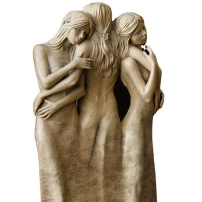Statuia celor Trei Grații - Sculptură Elegantă în Rășină Trei Zeițe