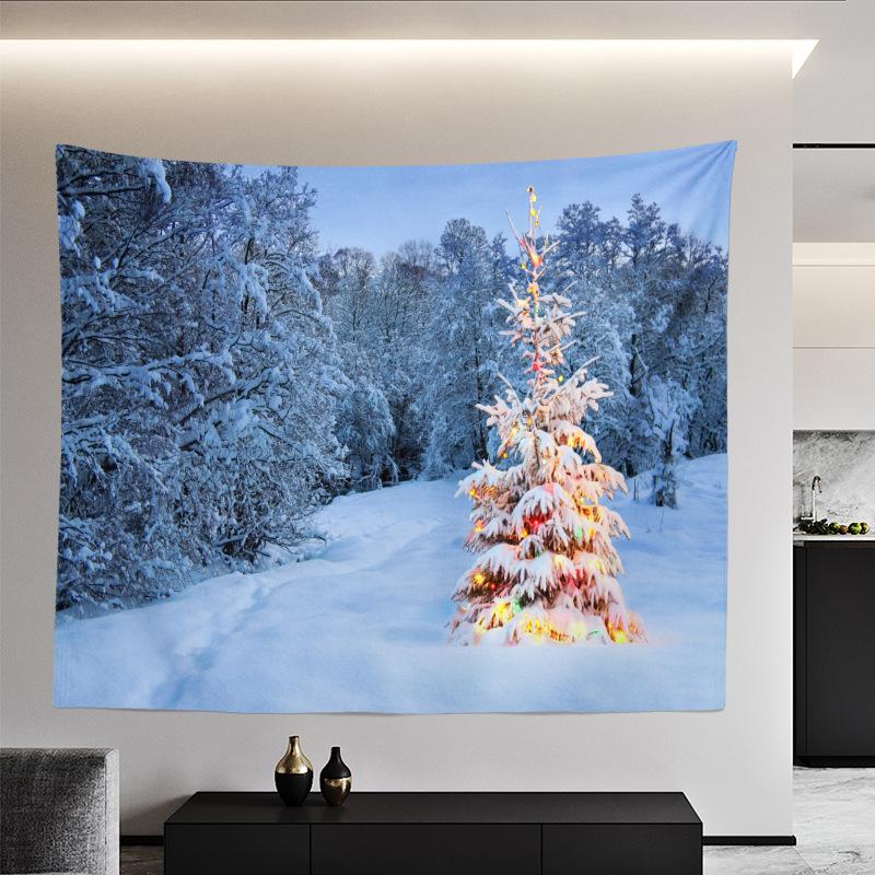 Weihnachtsteppich, europäische und amerikanische Weihnachts-Schlafzimmer-Raumaufteilung, Hintergrundtuch, Wandverkleidung