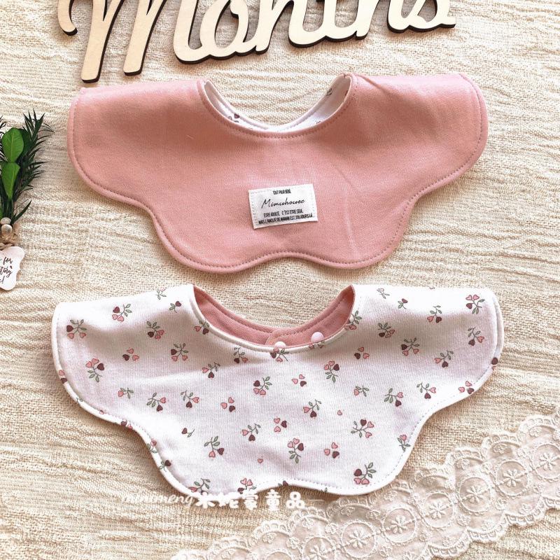 Korean Petal Baby Bib: Reversible, Anti-Vomit, All-Season Neck Scarf