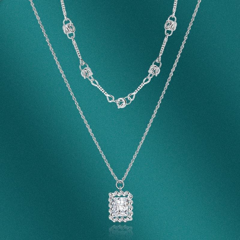 SACE GEMS Classic Luxury Zircon Women Pendant Necklace Jewelry Wedding Promise Party Gift