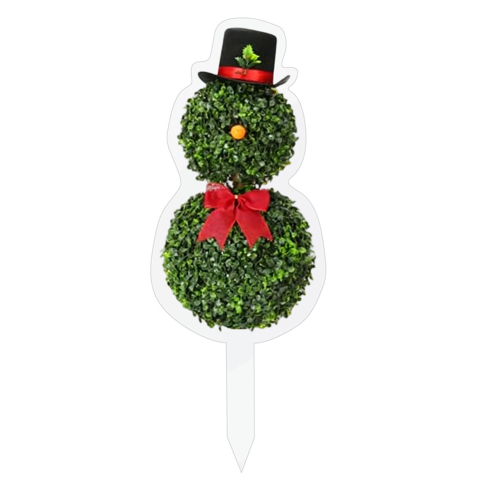 

Snowman Shape Acrylic Ground Plug, Suitable For Christmas Porch Decoration Outdoor And Indoor One Size