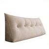 Headboard Wedge Pillow Ergonomic Back Support Plush Triangular Wedge Bed Cushion for Sitting Reading Beige