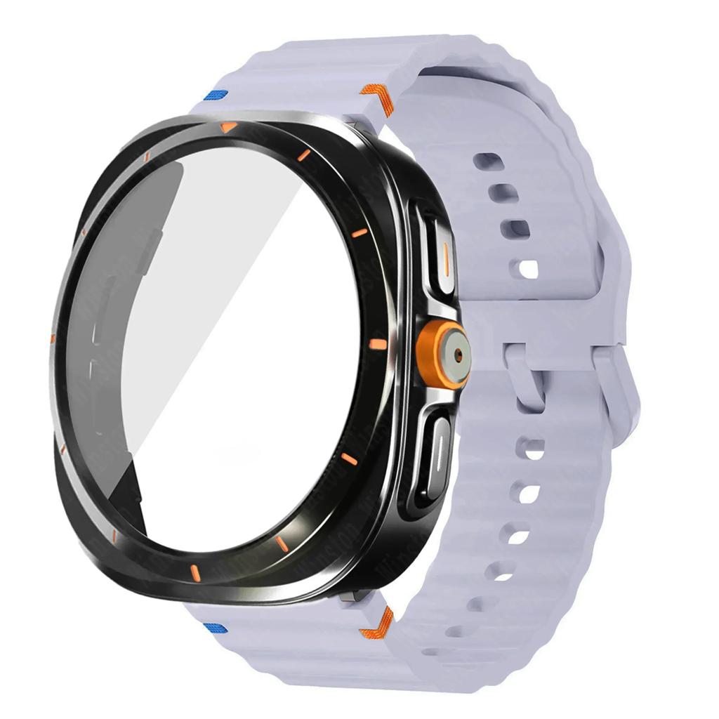 Change To Ultra Case+Band for Samsung Galaxy Watch Ultra Upgrade To Galaxy Watch 7 6 40mm 44mm Tempered Glass Screen Protector