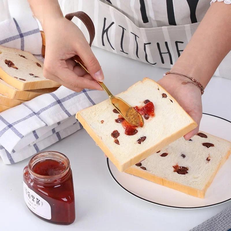Stainless Steel 304 Butter Knife, Cheese, Dessert, Jam Spreaders, Cream Gold Rose Knifes, Western Cutlery Breakfast Tool