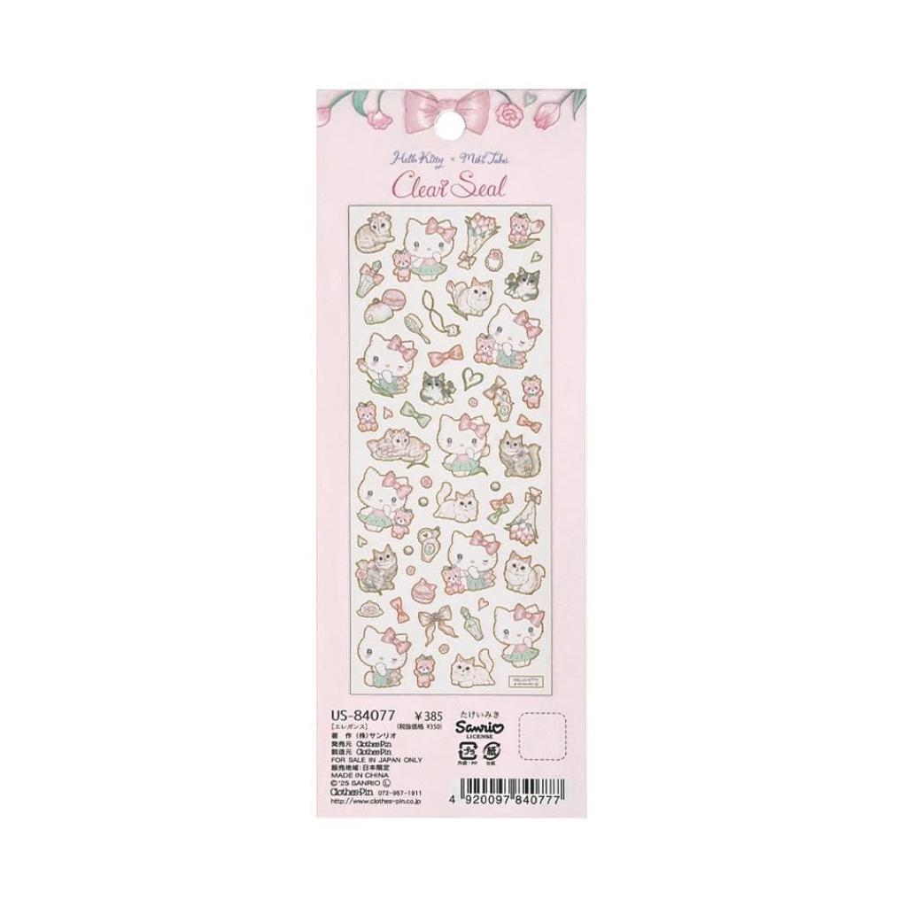 Sanrio Characters x Takei Miki [Sticker Sheet] Edge Foil Clear Stickers  Elegance Hello Kitty Sanrio