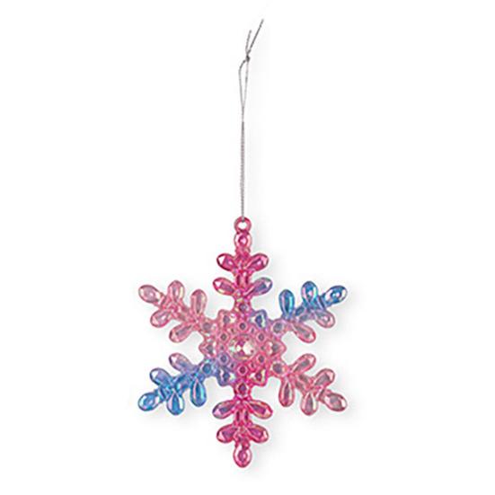 Winter Acrylic Christmas Ornaments Colorful Snowflake Ballerina Dancer Feather Hanging Ornaments