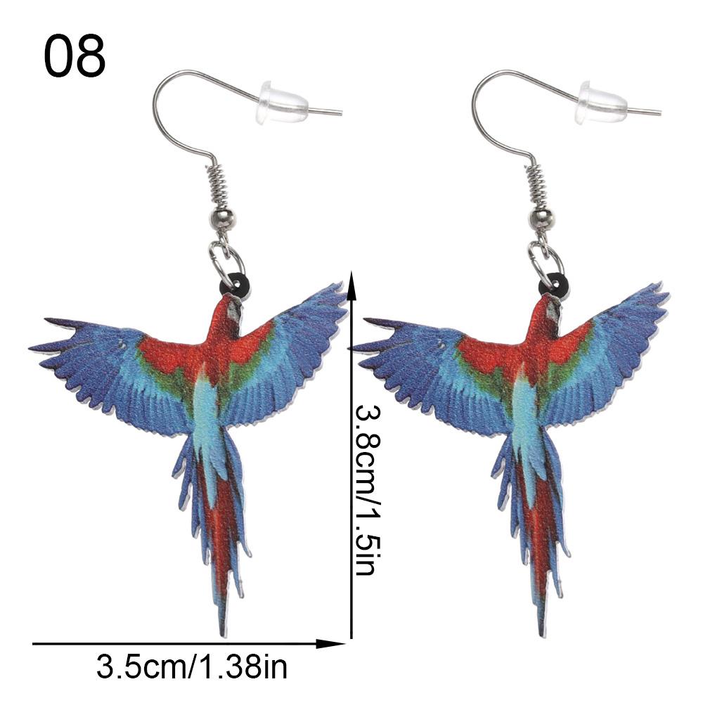 Fashion Acrylic Parrot Animal Jewelry Eardrop Bird Earrings Earbob