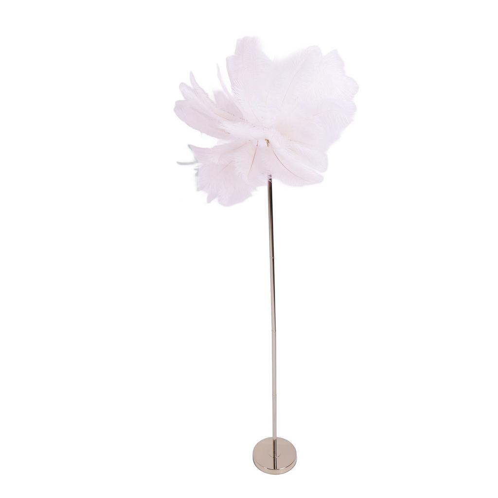 Straußenfeder Stehlampe Eisenkunst 61 Zoll LED USB Stufenlos Dimmbar Modern Dekorative Stehlampe