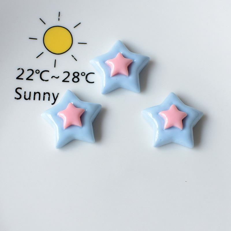 Love Star Double-Layer DIY Resin Accessories: Handmade Cream Style Hairpin & Mobile Case Decor