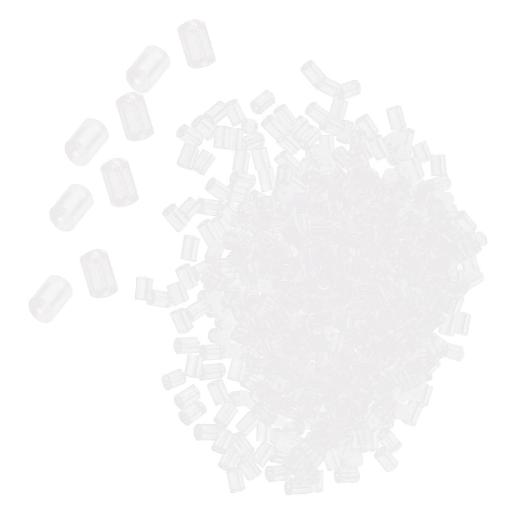 500pcs Cylinder Shape Earrings Back Stopper Silicone Transparent Earrings Locking Backing