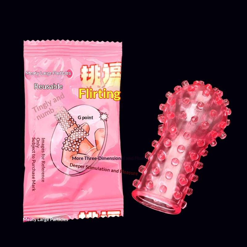 Finger Stimulators Spikes Flexible Textured Sex Toys Clit G-Spot Dotted Sleeve Clenched Masturbation Barbed Unisex