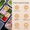Caja de Almacenamiento de Alimentos Bandeja para Servir Snacks Dividida con Tapa Sin BPA 6 Compartimentos Caja de Snacks Organizador de Almacenamiento Portátil