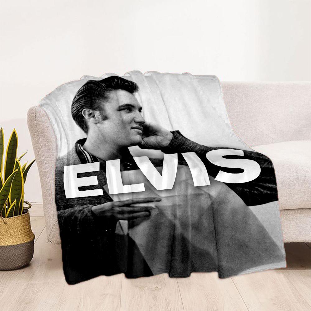 Elvis: Iconic Legend Blanket Warmthful Decor Suitable for Picnics Livingroom Bed Four Seasons Universal Digital Print