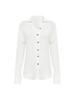 Women S Solid Long Sleeve Button Up Shirt Loose Collared Blouse