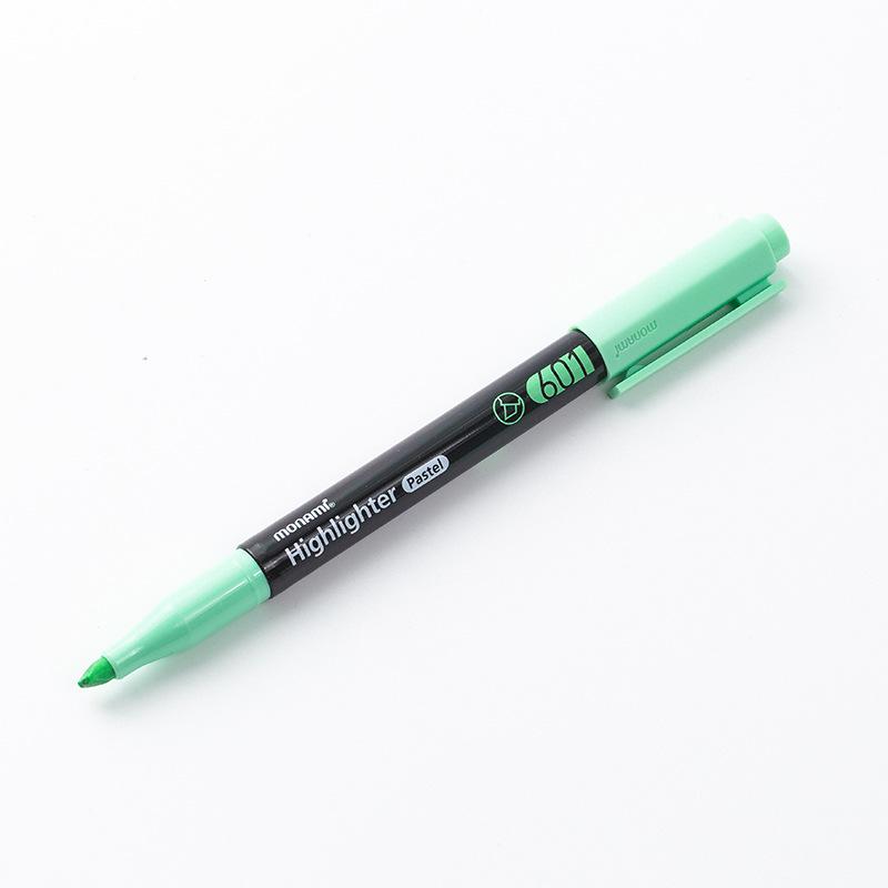 Monami 601 Korean Fluorescent Marker Pens, 12 Colors, Large Capacity, Creative Design (06021)
