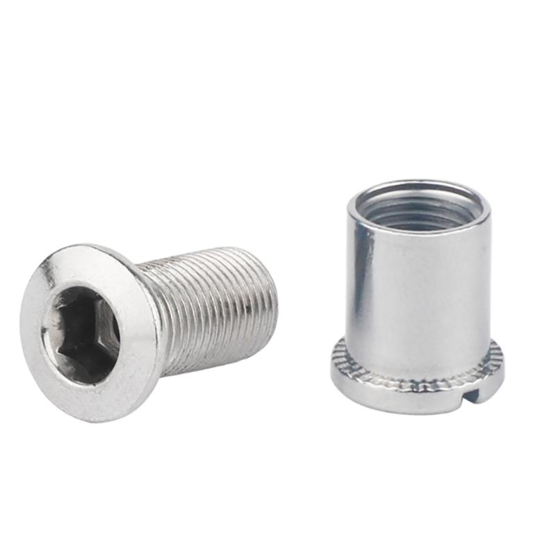 5Pcs Single Double Triple Bike Chainring Bolts Nut with Multiple Size Optional for Single, Double and Triple Chainrings