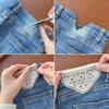1/Pcs New Cotton Jeans Waist Expander Adjustment Hollow Lacework Waist Band Maternity Waist Expanders for Jeans Pants Trousers