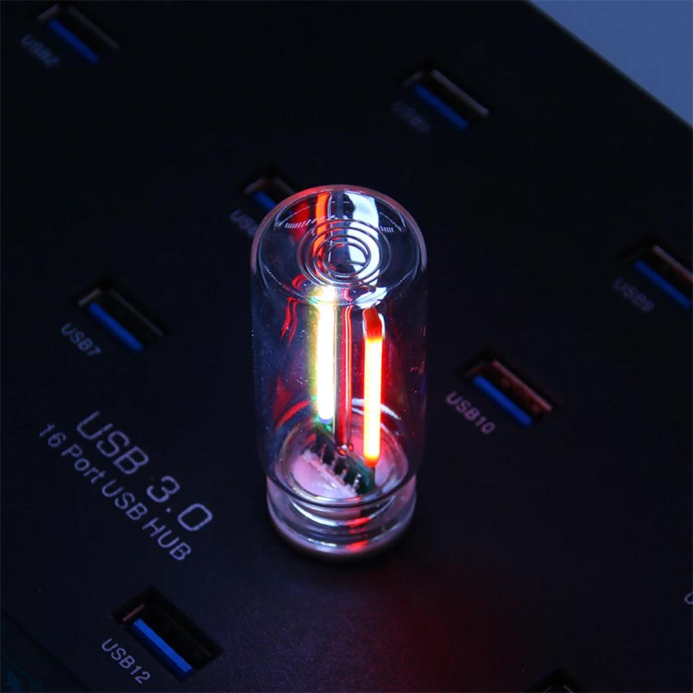 Luz LED para Carro USB Cores Duplas Controle por Toque Luzes de Ambiente Lâmpada Incandescente Lâmpada de Filamento LED Decoração Noturna para Quarto