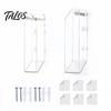 Under Table Mounting System Acrylic Laptop Wall Mount Holder, Space Saving Adjustable Stand, Adhesive And Screw Dual Installation Ways, Clear