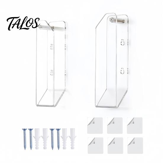 Under Table Mounting System Acrylic Laptop Wall Mount Holder, Space Saving Adjustable Stand, Adhesive And Screw Dual Installation Ways, Clear