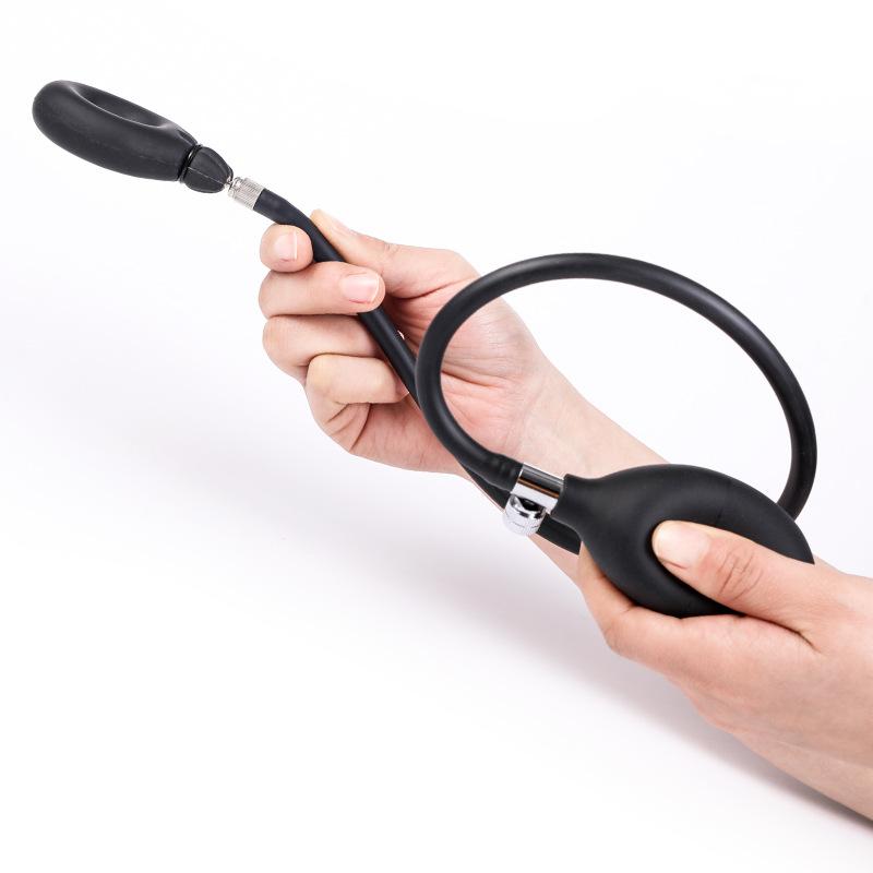 Silicone Inflatable Bondage Cock Ring Expansion Semenlock Ring Training Masturbator  Sex Toys Penis Cage