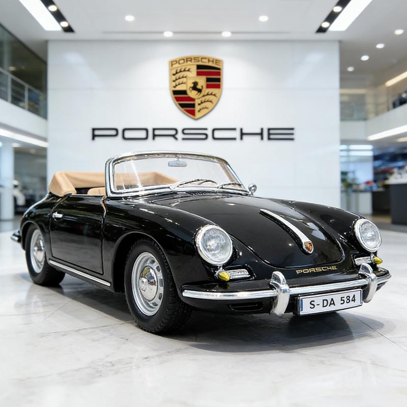 

Bburago 1:24 Porsche 356B CABRIOLET 1961 Alloy Car Diecasts & Toy Vehicles Car Model Miniature Scale Model Car For Children чёрный