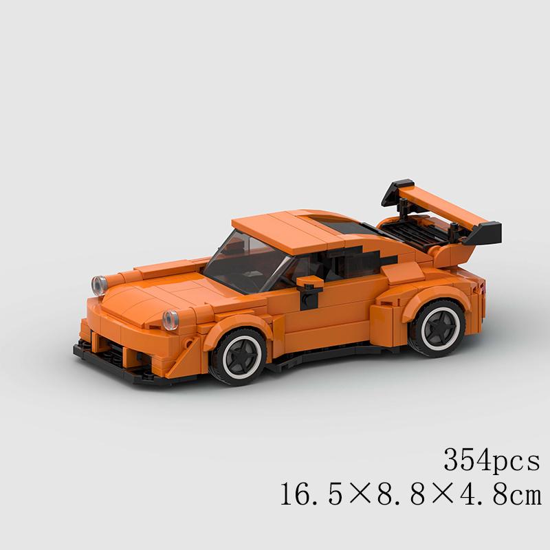 MOC Viteză Sport Super Mașină de Curse Model Blocuri de Construcție Cărămizi DIY Oraș Tehnic Raliu Mare Vehicul de Curse Cadou de Crăciun Jucărie