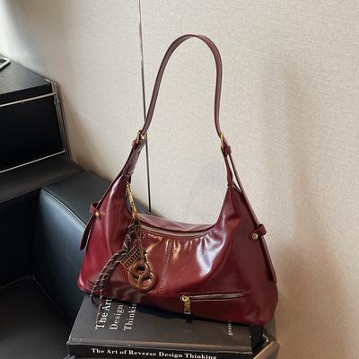 New Trendy Bag Fashionable Women's Niche Casual Versatile Commuter Retro Shoulder Bag Tote Bag Underarm Bag