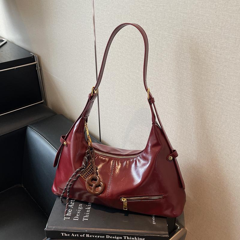 New Trendy Bag Fashionable Women's Niche Casual Versatile Commuter Retro Shoulder Bag Tote Bag Underarm Bag