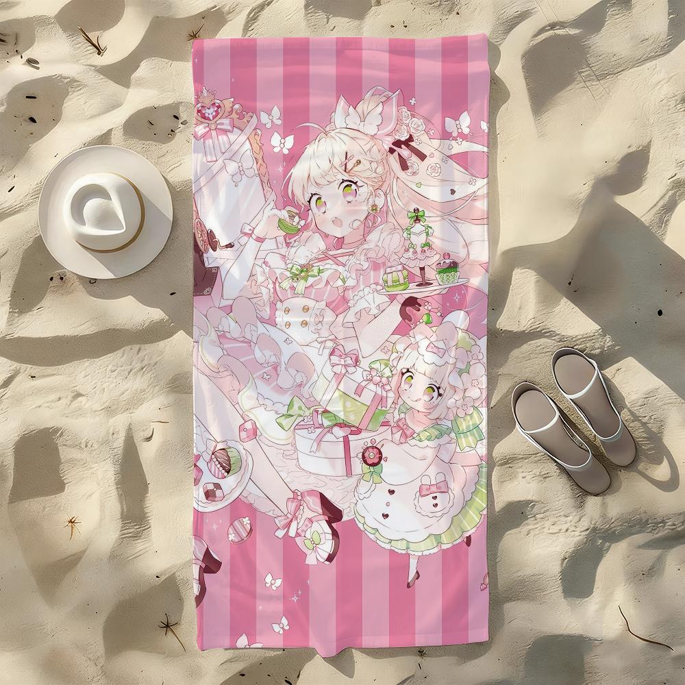 Sweet Kawaii Candy Girls Towel For Swim Yoga Gym Quick Drying Soft and skin-friendly Beach Towels All-Season