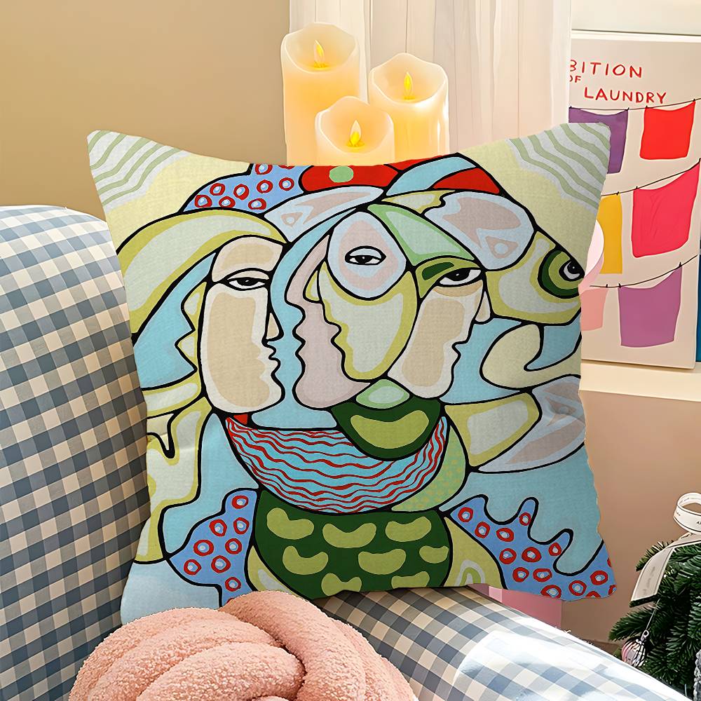 Pablo Picasso Famous Artwork Cushion Cover Car Throw Pillow Case For Sofa Car Christmas Gift 40x40cm 45x45cm