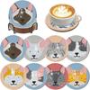 8Pcs Diamond Painting Coasters Animals Diamond Art Painting Kits DIY Diamond Art Coaster Diamond Art Crafts for  Adults Gift