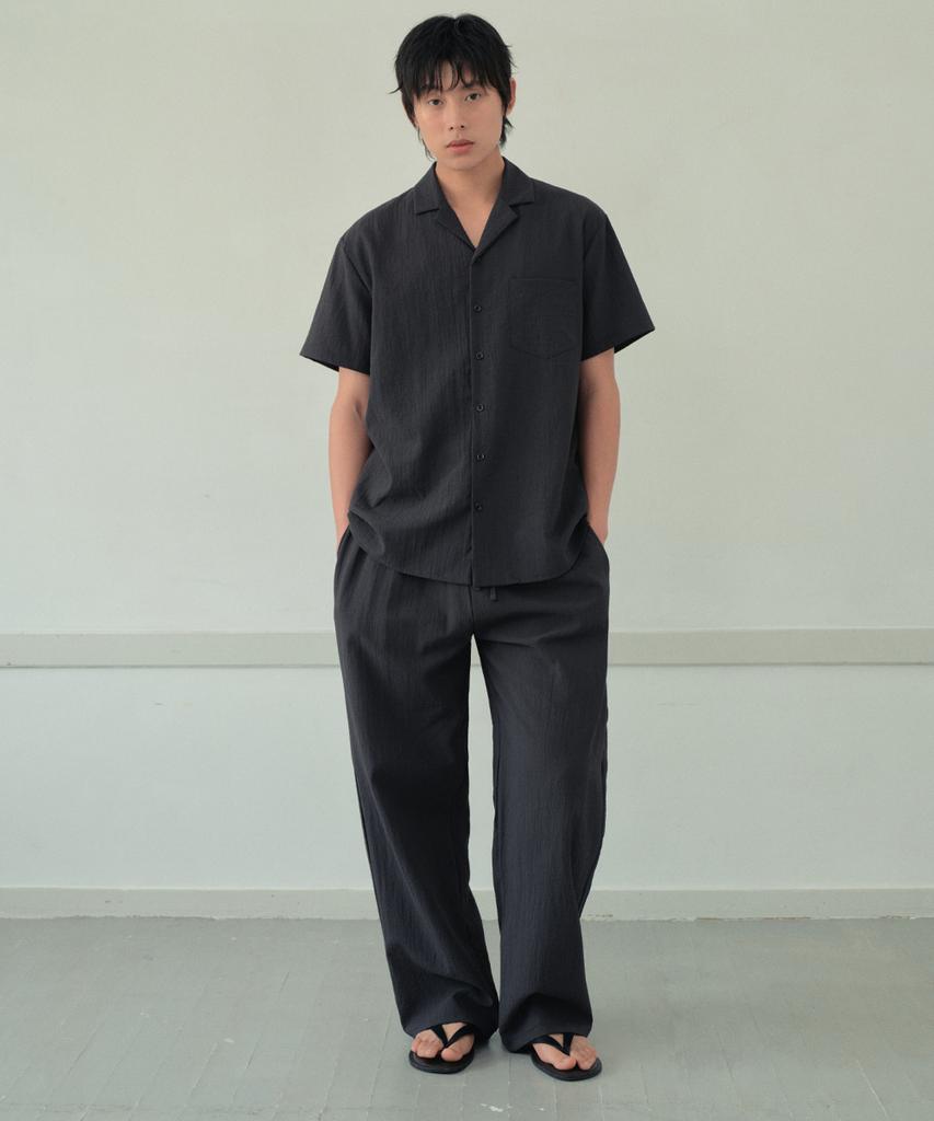 Wednesday Oasis Yoru Elastic Banding Semi-Wide Pants_Charcoal(Wb6Pt21)