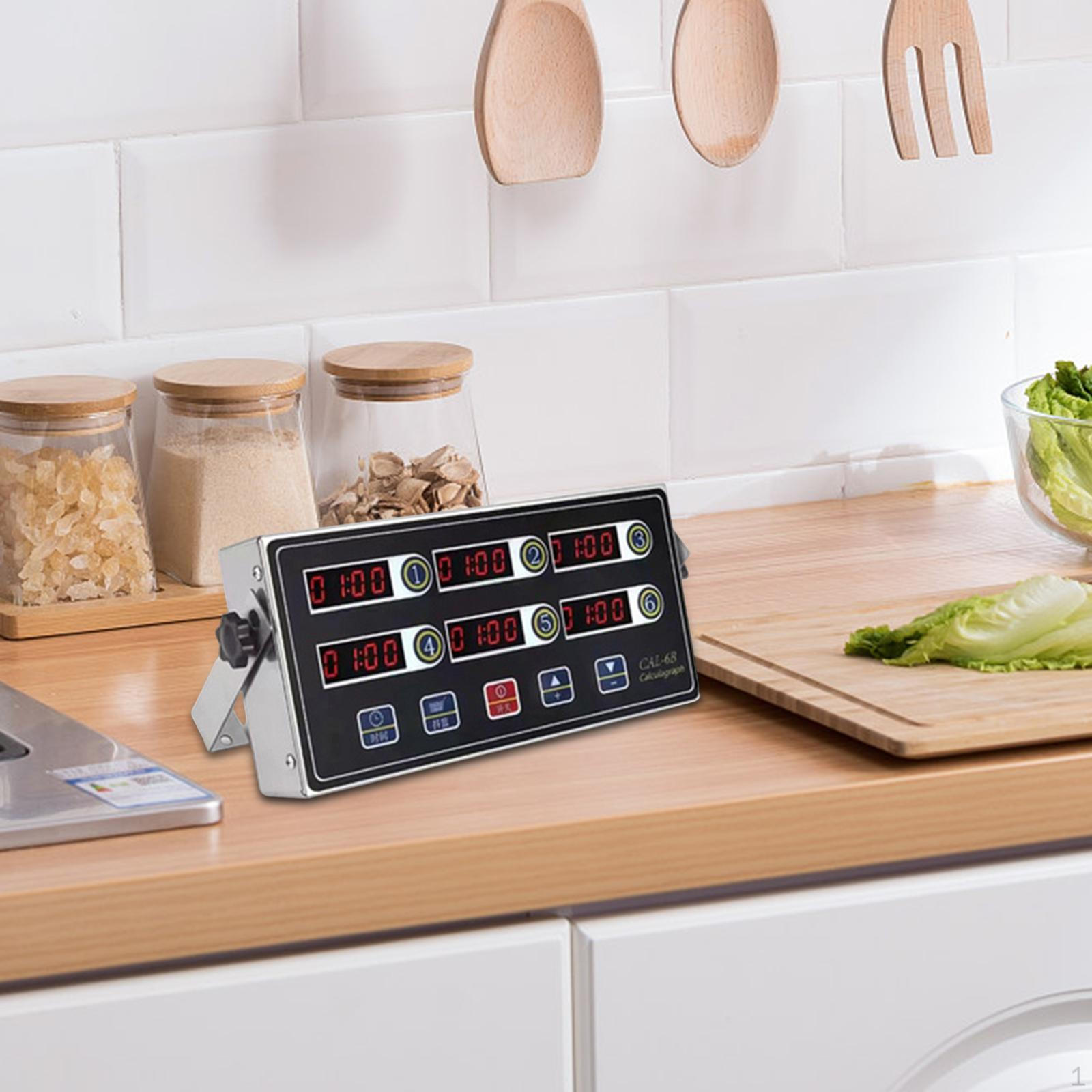 

Цифровой кухонный таймер, часы для выпечки, напоминание о фритюрнице, профессиональное для 6 Channels