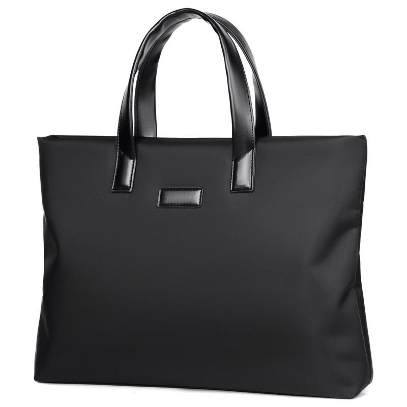 Herren 14-Zoll Business-Laptoptasche mit individuellem Logo - Aktentasche aus Oxford-Gewebe für Geschäftstreffen