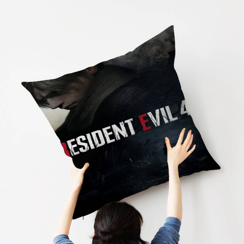 Resident Leon Kennedy E-Evil Kissenbezug Auto Überwurfskissenbezug für Sofa Auto Weihnachtsgeschenk 40x40cm 45x45cm