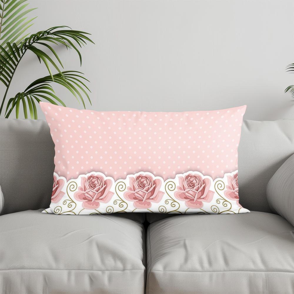 Home Decor Abstract Pink Geometric Pillow Suitable For Sofa Bedroom Car Pillow Cover Cushion Rectangular Back Cushion