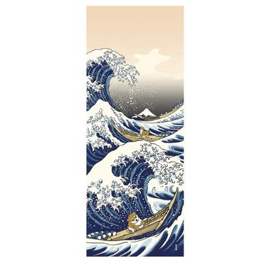 HAMAMONYO Πίνακας Τενουγκούι Ταπετσαρία Shiba Inu στο Μεγάλο Κύμα της Καναγκάουα