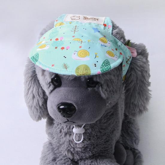 Pet Sun Hat Plaid Cat Baseball Cap with Ear Holes Adjustable Elastic Cord Cute Print Brimmed Cap for Cats And Dogs Sun Protection Outdoor Walking