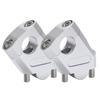 22mm Handlebar Risers Handlebar Motorcycle Handlebar Post Setback Spacer Universal [Raises Position] Kit, (Silver)