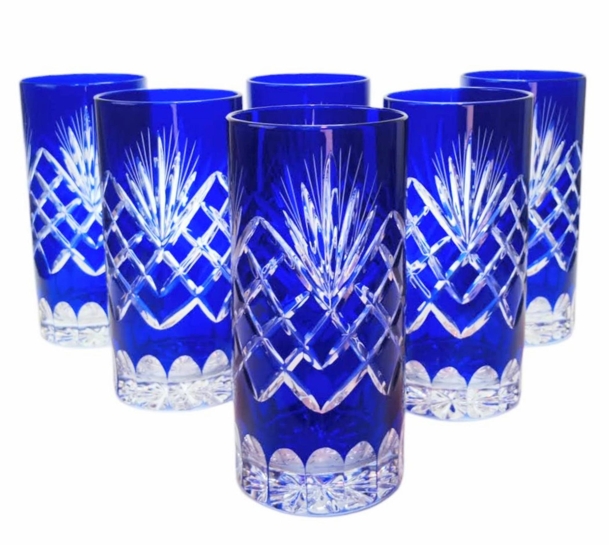 Oem Blau Kobaltkristallwasser Und Trinkgläser 320 Ml Ananas - Bild 2