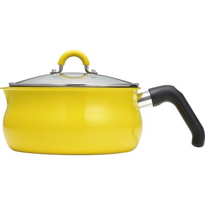 Wahei freiz Topfartige Bratpfanne Multi-Pfanne M Gelb 7 Funktionen in 1 Backen Anbraten Frittieren Kochen Kochen Kochen IH/Gas Kompatibel Zwei Mey RB-2569